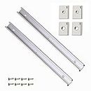 2Pcs 400mm T Track Miter Track Jig Fixture Slot with Self-Taping Screws and 2Pcs M8 T-Track Sliding Nut 2Pcs M6 T-Track Sliding Nut for Woodworking