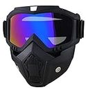 Paintball Mask Anti Fog,Tactical Full Face Mask Ski Mask Goggles Detachable Adjustable,Motorcycle Riding Face Protection (Colorful)
