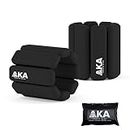 AKA Adjustable (0-2LB) Durable Silicone Wrist Weights Bracelets Set Ankle & Wearable Weight for Fitness, Exercise, Walking, Jogging, Aerobics, Yoga.2 Pound Each, 2 Per Set (Black)