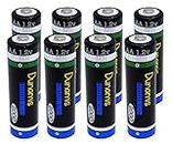 8pk Dunamis 1.2v AA 2000mAh NiMH Rechargeable Batteries - HIGH POWER Suitable for Digital Cameras, Bluetooth Headsets, XBOX Controllers & High Drain Devices etc …