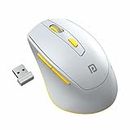 Portronics Toad 32 Wireless Mouse with 6 Buttons, 2.4 GHz Connectivity, 10m Working Range, Ergonomic Design, Adjustable Optical DPI, Auto Power Saving, for Laptop & PC(Grey)