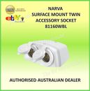 NARVA 81160WBL Surface Mount Twin Accessories Socket BOAT Caravan CarTruck PARTS