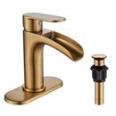 FORIOUS Single Hole Bathroom Faucet w/ Drain Assembly in Black | 6.05 H x 4.94 D in | Wayfair WB-0302BD