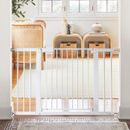 Toocapro 29.5-46" Wide Baby Gate 30" Tall Dual Lock Auto Close Safety Gates w/ Secure Indicator Metal in White | 30 H x 46 W in | Wayfair WFPOA116W
