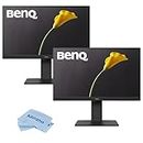 BenQ (2-Pack GW2485TC 24" 1080P FHD IPS Ergonomic Flicker-Free Computer Monitor with Built in Speaker and Noise Cancellation Mic, USB-C, Brightness Intelligent Technology and a Daisy Chain