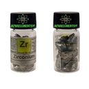 Zirconium metal crystals sample  16 grams 99.9% fulfilled labeled glass vial