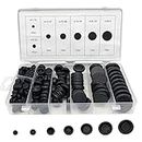 Boatsea 170Pcs 7 Sizes Rubber Grommet Assortment Kit, Firewall Hole Plug Set Electrical Wire Gasket Solid Hole Plugs Assortment Set for for Wire Plug, Cable, Plumbing and Automotive General Repair