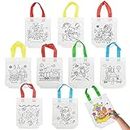 SIBOSEN 36 PCS DIY Colorful Graffiti Party Goodie Bags,Kids Tote Bag for Halloween Candy Bags,Christmas Bag, Donate Bags,Festive Gifts, Birthday Gifts,Art Theme Party