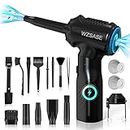 WZSASE Air Duster Compressed Air Duster & Vacuum 2 in 1 - Real 90000RPM 15000PA 90W, 16 Accessories - Canned Air Duster for Computers Cars, Compressed Air Can for Computers Duster, Electric Air Duster