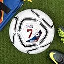 Wanapix | Personalisierter Fußball | Fußbälle mit Name und Nummer | Football Ball | Blau und Rot