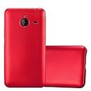 Cadorabo Case Compatible with Nokia Lumia 640 XL in Metallic RED - Shockproof and Scratch Resistant TPU Silicone Cover - Ultra Slim Protective Gel Shell Bumper Back Skin