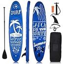 Goplus 9.8'/10'/11' Inflatable Stand Up Paddle Board, 6.5” Thick SUP with Premium Accessories and Carry Bag, Wide Stance, Bottom Fin for Paddling, Surf Control, Non-Slip Deck, for Youth and Adult