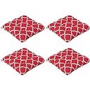 Outsunny 4-Piece Patio Chair Cushions Pillows, Seat Replacement Patio Cushions Set with Ties for Indoor Outdoor Garden Furniture