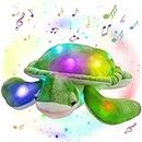 Glow Guards 14'' Light up Musical Sea Turtle Stuffed Animal Ocean Life Soft Plush Toy Pillow with Lullabies LED Night Lights Singing Children's Day Birthday Gifts for Toddler Kids