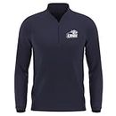 Campus Lab University of New Hampshire Adult Men's Active Sport 1/4 Zip Pullover Left Chest Logo, Navy, X-Large