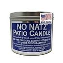 NO NATZ | 16oz. Outdoor Patio Wood Wick Candle | 60-Hour Burn | Ambient Glow | Hand-Crafted Fresh Fragrance (Tin)