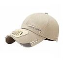 Li&An USB Charging Fan Cap Unisex Summer Fit Cap with Cooling Fan, Sun Protection Hat for Casual Outdoor Sport, Golf,Baseball (A03#Light Khaki), One Size
