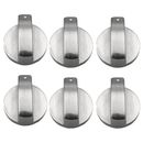 6Pnobs Stove Replacement Metal Knobs Accessories for Kitchen Gas Oven Knobs F8S8