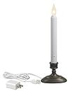 Xodus Innovations FPC1370A 11 Inch Electric Plug-in Flameless Window Candle with Tilt to Change Flame Color and Dusk to Dawn Light Sensor Timer, Antique Bronze/Black
