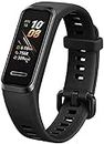 HUAWEI Band 4 Smart Band - 6-day battery life & All-day Health Monitoring, Water Resistant up to 50 meters, Fitness Activities Tracker with 0.96" Color Screen, 24/7 Continuous Heart Rate Monitor, Sleep Tracking, 5ATM Waterproof, (Black)