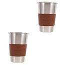 Anneome 2pcs Stainless Steelwater-Insulated Metal Cup Water Cup Plant Mug for Plant Lovers Milk Cup Coffee Cup Glasses Stainless Steel Mug Coffee Supplies Office Household