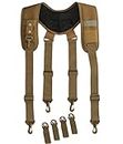 MELOTOUGH Tactical Suspenders Duty Belt Harness Padded Adjustable Police Suspenders Tool Belt Suspenders with Key Holder