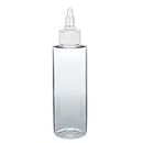 PHARCOS 100ml Twist Top Applicator with Transparent Bottle, Refillable, Open/Close Nozzle for applying Hair Oil,Shampoos, DIY Care and Medicine Directly on Scalp and Hair Roots (Pack of 1, Plastic)