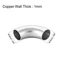 Stainless Steel 304 Pipe Fitting 90 Degree Elbow Butt-Weld 5/8" OD 1mm T 2pcs - Silver Tone