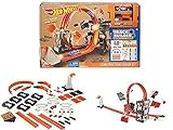Hot Wheels DWW96 Track Builder Construction Kit, Connectable Loops and Tracks and Mini Toy Car with Track Set