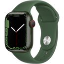 Apple Watch S7 45mm GPS + Cellular Green Case Clover Band MKJ93LL/A Very Good