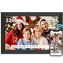 FRAMEO WiFi Digital Picture Frame, 10.1 Inch Smart Digital Photo Frame 1280x800 IPS LCD Touch Screen, Auto-Rotate, Built in 32GB Memory, Share Photo or Video Instantly via Frameo App from Anywhere