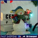Christmas Snowman Table Decor LED Lighted Snowman Statue Resin Xmas Party Favors