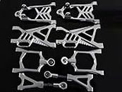 RC 1/5 CNC Alloy Front and Rear Upper + Lower Suspension Arm Kit for 1:5 Scale Gas Car HPI KM Rovan Baja 5b ss 5t 5sc (8pcs/Set)