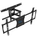 TV Mount for Most 37-75 inch LED LCD OLED Flat Curved TVs Up to 132 lbs Full Motion TV Wall Mount with Swivel Articulating 6 Arms Tilts Rotation TV Bracket Max VESA 600x400mm