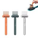 3 Pieces Comb Cleaning Brush,Hair Brush Cleaning Tool 2-in-1 Comb Cleaning Brush, Air Cushion Comb Cleaning Brush Mini Hair Brush Remover for Removing Hair Dust Home and Salon Use (3PCS)