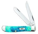 CASE XX Sawcut Caribbean Blue Bone Mini Trapper Stainless Pocket Knife Knives Navaja