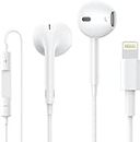 Wired Earphones Compatible for iPhone - Lightening Connector handsfree,Noise Cancelling Compatible with iPhone 14, 13, 12, 11 Series - Deal for Small Ears with Microphone(Bluetooth Connectivity)