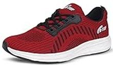 B-TUF Euro Sports Running Shoes Super Lightweight Casual Sneaker, Ideal for Walking, Gym, Training, Running Shoes for Men’s & Boy’s (Red/Black) Size UK 8