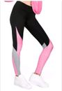 Victorias Secret Pink Super soft Yoga Leggings XS X Small Black Pink Colorblock 