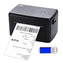 Desktop USB Shipping Label Printer Direct Thermal Printing Wired Connection All in One Label Maker Support 1D 2D Barcode 230mm Paper Width for Shipping Tags Restaurant Supermarket B-AU-1