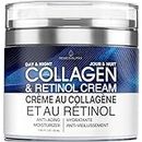 Collagen Cream for Face with Retinol and Hyaluronic Acid, Day Night Anti Aging Skincare Facial Moisturizer, Hydrating Lotion, Moisturizing to Reduce Wrinkles Women Men