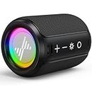LENRUE Portable Bluetooth Speakers, Wireless Speakers with TWS, IPX5 Waterproof, Colorful Lights, Support Type C and TF Card, Portable for Shower, Travel, Party