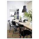 KULLABERG Escritorio pino, negro, 110 x 70 cm, duradero y fácil de cuidar, hasta 4 asientos, mesas de comedor, escritorios, muebles, respetuoso con el medio ambiente.