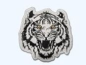 Black and White BANGAL Tiger Embroidery Patch 4 INCH by 4 INCH SEW Patch for Shirt Jacket (ONLY Patch Jacket NOT Included)
