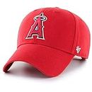 '47 MLB Team Color Legend MVP Adjustable Hat, Adult One Size Fits All (Los Angeles Angels Red), Los Angeles Angels Red, One Size