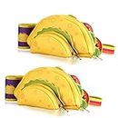 Cunno 2 Pcs Taco Fanny Pack Cinco de Mayo Yellow Taco Fanny Pack Bulk Summer Waist Pack Girls 90s Fanny Pack for Adults Teens Kids Cinco de Mayo Clothing Costume Accessories Gift, mainly yellow