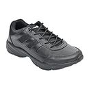 AEROWALK Cushioned Insole with Lightweight EVA Sole & Anti-Skid Technology Lace-Up School Shoes for Boys (SS02) Black