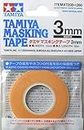 TAMIYA Masking Tape 3 mm/18m Maskierfilm (L x B) 18m x 3mm Ruban de masquage 3 mm/18 Modélisme Accessoires, 87208, Jaune, 3mm/18m