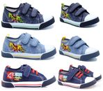 Boys trainers canvas shoes sneakers 8.5-12UK Real leather insole PUMPS KIDS