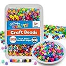 Craft Beads 700 pezzi | perline per la creazione di braccialetti | perline per capelli | perline per pony | perline per gioielli